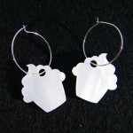 Cupcake Earrings in Pearl