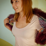 Batik Monster Fur Shrug