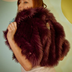 Back Detail on Batik & Monster Fur Shrug