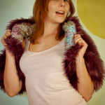 Batik and Monster Fur Shrug