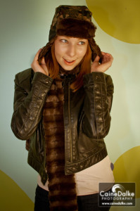 Faux Fur Scarf and Matching Bomber Hat